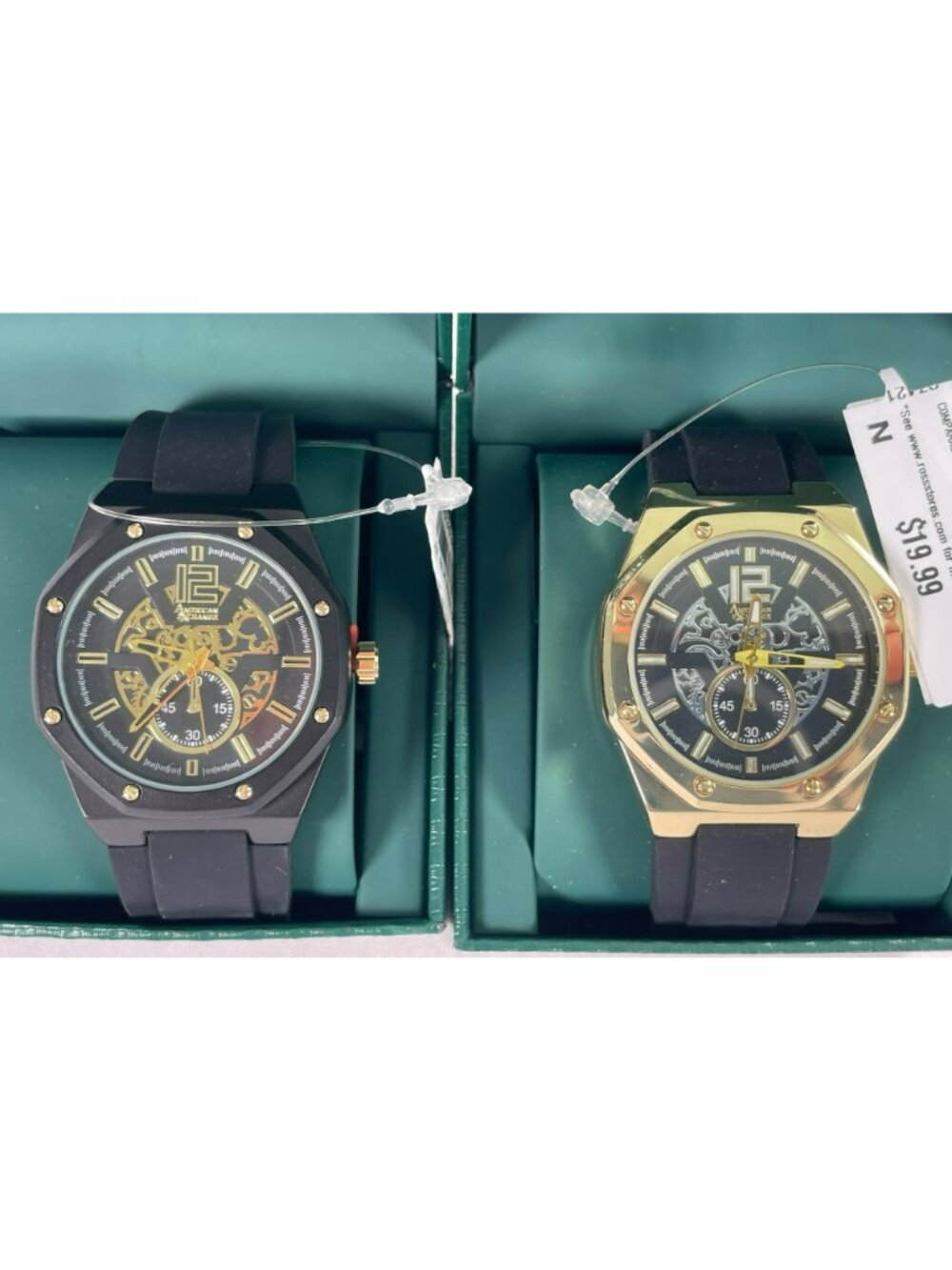 American Exchange LOT-OF-6 Watches Skeleton Dial Gold & Silver SEALED BOX & NEW - Picture 3 of 6